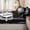 White Black A, variant on Homewish Rustic Damask Letter M Zipper Twin Comforter Sets with Fitted Sheet and 2 Pillowcases,White And Black Print Zipper Bedding Set For Adults,Black Reversible,4-Piece