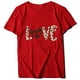 thumbnail image 4 of Puntoco Camiseta de manga corta con cuello redondo y estampado del día de San Valentín para mujer Puntoco Puntoco-6169, 4 of 4