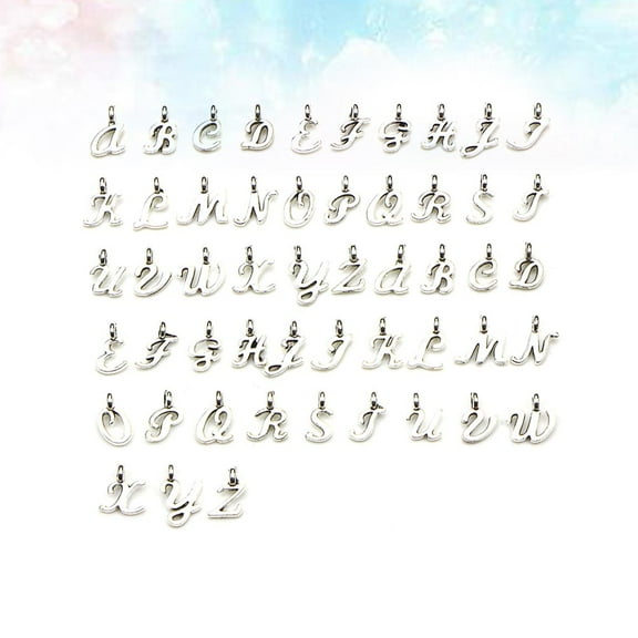 SEWCHICS 52-Piece Letter Beads Set for Jewelry Making and Craft Supplies, Alphabet Beads for Bracelets and Necklaces