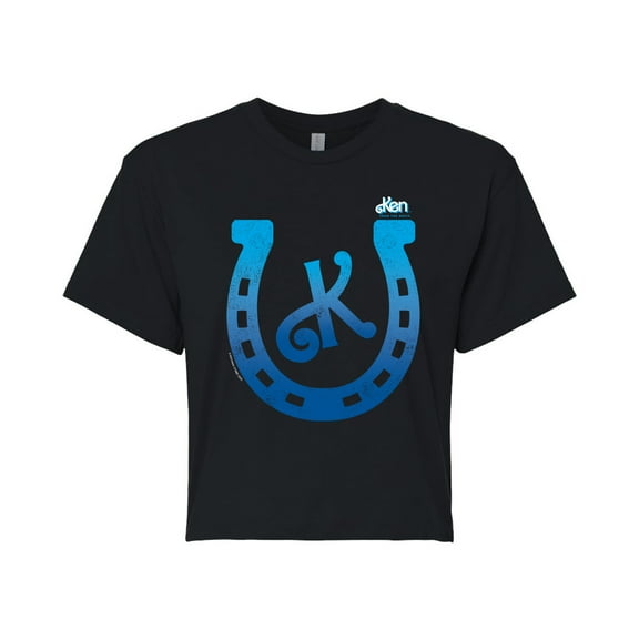 Barbie The Movie - Ken Horseshoe - Juniors Cropped Cotton Blend T-Shirt