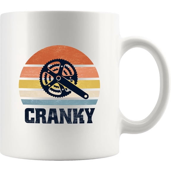 Cranky Vintage Bicycle Cyclist Gifts Cycling Gifts For Men Bike Bicycle Lovers For Dad Husband Boyfriend Brother Son From Wife Mom Girlfriend Sister Ceramic Mug 11 oz White