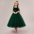 thumbnail image 3 of RUTAYY Children Girls Dress Party Solid Color Square Collar Sleeveless Tutu Layered Attire Elegant Holiday Dresses, 3 of 7