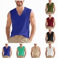 thumbnail image 2 of NOLDARES Men's Casual Tank Tops Knit V Neck Sleeveless Loose Fit T Shirts Summer Beach Lightweight Muscle Tee(Black,2XL), 2 of 9