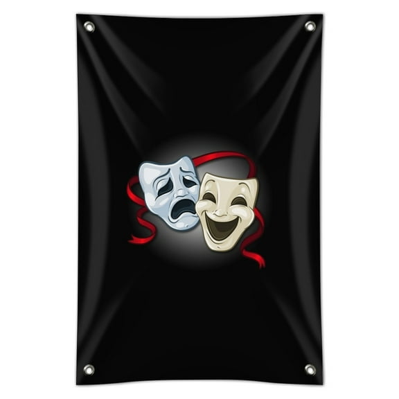 Drama Comedy Tragedy Masks Theater Home Business Office Sign