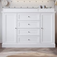 thumbnail image 4 of WIAWG Nursery Dresser with Changing Table Top, 46" W Baby Dresser with 2 Drawers,White, 4 of 8
