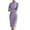 Purple, variant on Autumn Long Sleeve Bodycon Elegant Dress Woman Sexy V Neck High Waist Office Pencil Dress Fashoin Solid Pocket Slim Midi Dresses