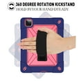 thumbnail image 6 of Dteck Case For iPad Pro 11" 2nd Generation Case with Screen Protector, Heavy Duty Shockproof Protective Cover with 360 Rotate Stand /Hand Strap/ Should Belt /Pencil Holder,Navy+Rose, 6 of 7