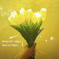 thumbnail image 2 of 10pcs Artificial Tulips Flash Led Light For Garden Home Decor Wedding Banquet Gift, 2 of 13