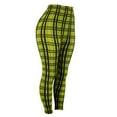 thumbnail image 2 of Reali Women Stretchy Trousers High Waist Skinny Plaid Jegging Control Pencil Pants, 2 of 21