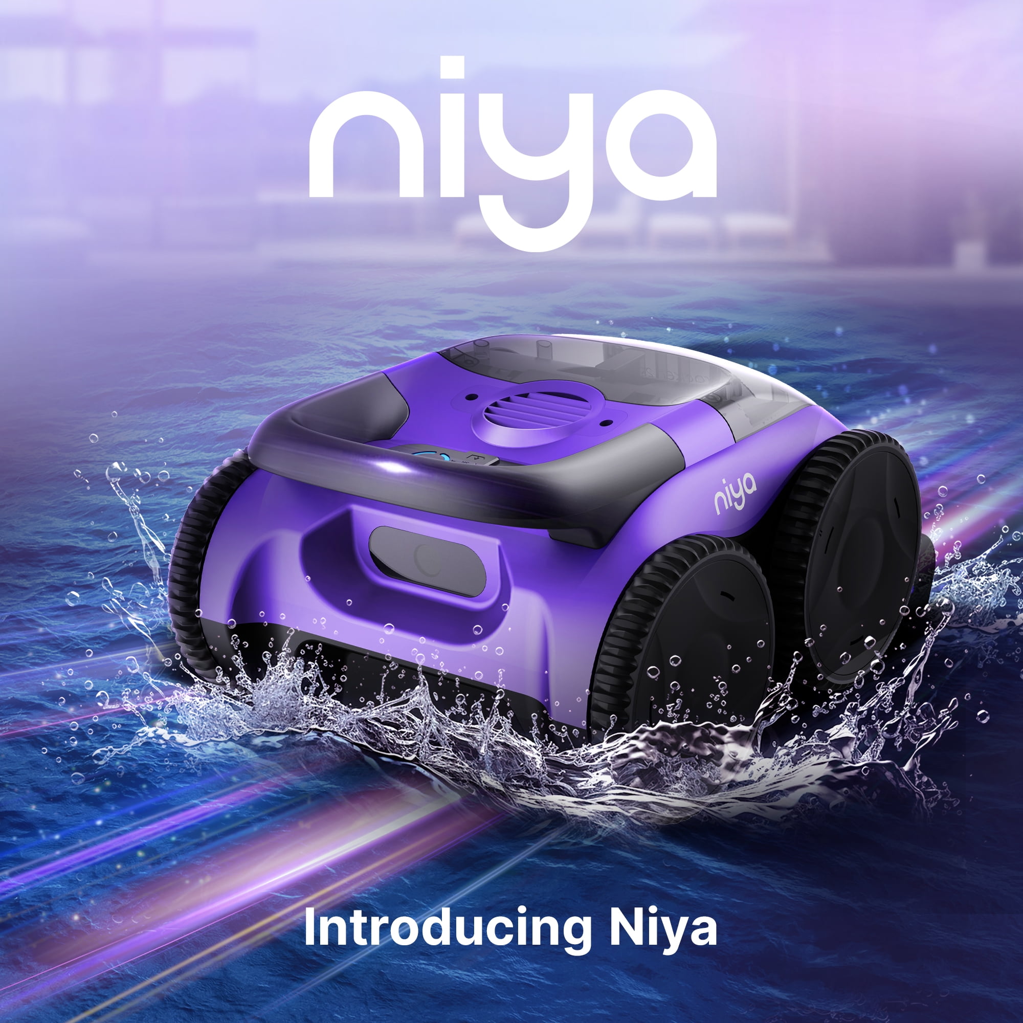 Niya Sonar 20 Cordless Robotic Pool Cleaner from The Creators of Dolphin, Ideal for Above/Inground Pools, up to 26 FT in Length, Floor Cleaning Only