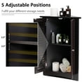 thumbnail image 4 of Giantex 3-Shelf Corner Cabinet, Freestanding Bathroom Floor Cabinet with Double Shutter Doors and Adjustable Shelf, Suitable for Bathroom, Living Room, Bedroom, Kitchen, 22 x 13 x 31.5 inches, 4 of 10