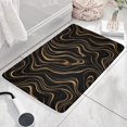 thumbnail image 3 of Black Gold Marble Pattern Flannel Non Slip Door Rugs,Washable Door Mats Indoor,Decorative Door Mats,Dirt-Resistant and Absorbent Doormat for Entrance,Bedroom,Kitchen,Bathroom,31.5"x17", 3 of 4