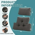 thumbnail image 3 of 2 Pcs Neck Pillow Lumbar Support for Recliner, Back Pillow for Chair with Adjustable Headrest Pillow, Back Rest Pillow for Office Chairs, Recliners,Sofa, Couch, Brown, 3 of 14