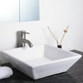 thumbnail image 3 of Aquaterior 2 Pack Square Porcelain Above Counter Vessel Sink Ceramic Basin, 3 of 9
