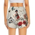 thumbnail image 2 of Lsque Floral Leopard Butterflies Printed Women's Running Shorts with Liner Pockets,Elastic Quick Dry Workout Athletic Gym Yoga Shorts,Womens High Waist Shorts-Large, 2 of 9