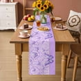 thumbnail image 2 of Purple Floral Butterflies Table Runner 120 Inches, Abstract Art Vintage Botanical Bed Runner Dresser Scarves Tabletop for Indoor Outdoor Parties/Ceremony/Banquet, 13"x 120", 2 of 9