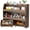 walnut, variant on Scohul 2-Tier Toy Storage Organizer with Rolling Bins, Montessori Bookcase for Toddlers, White Anti-Tip Storage Cabinet