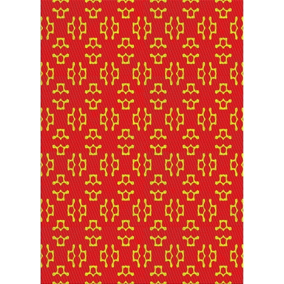 Ahgly Company Indoor Rectangle Patterned Orange Novelty Area Rugs, Swatch Sample