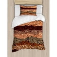thumbnail image 3 of Ambesonne Ethnic Strikes Pattern Ancient Curved Spiral Lines African Figures Duvet Cover Set, 3 of 3