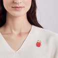 thumbnail image 4 of PAMINGONO 12Pcs Red Rhinestone Ladybug Brooch Pins Decorative Insect Lapel Pins for Scarves Shirts, 4 of 7
