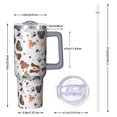 thumbnail image 2 of OBREWU Dachshund Dog Boston Terrier Dog Tumbler with Handle and Lid,Dachshund Dog Boston Terrier Dog 40oz Double Wall Vacuum Insulated Tumbler,Cups Gift for Women and Men, 2 of 7