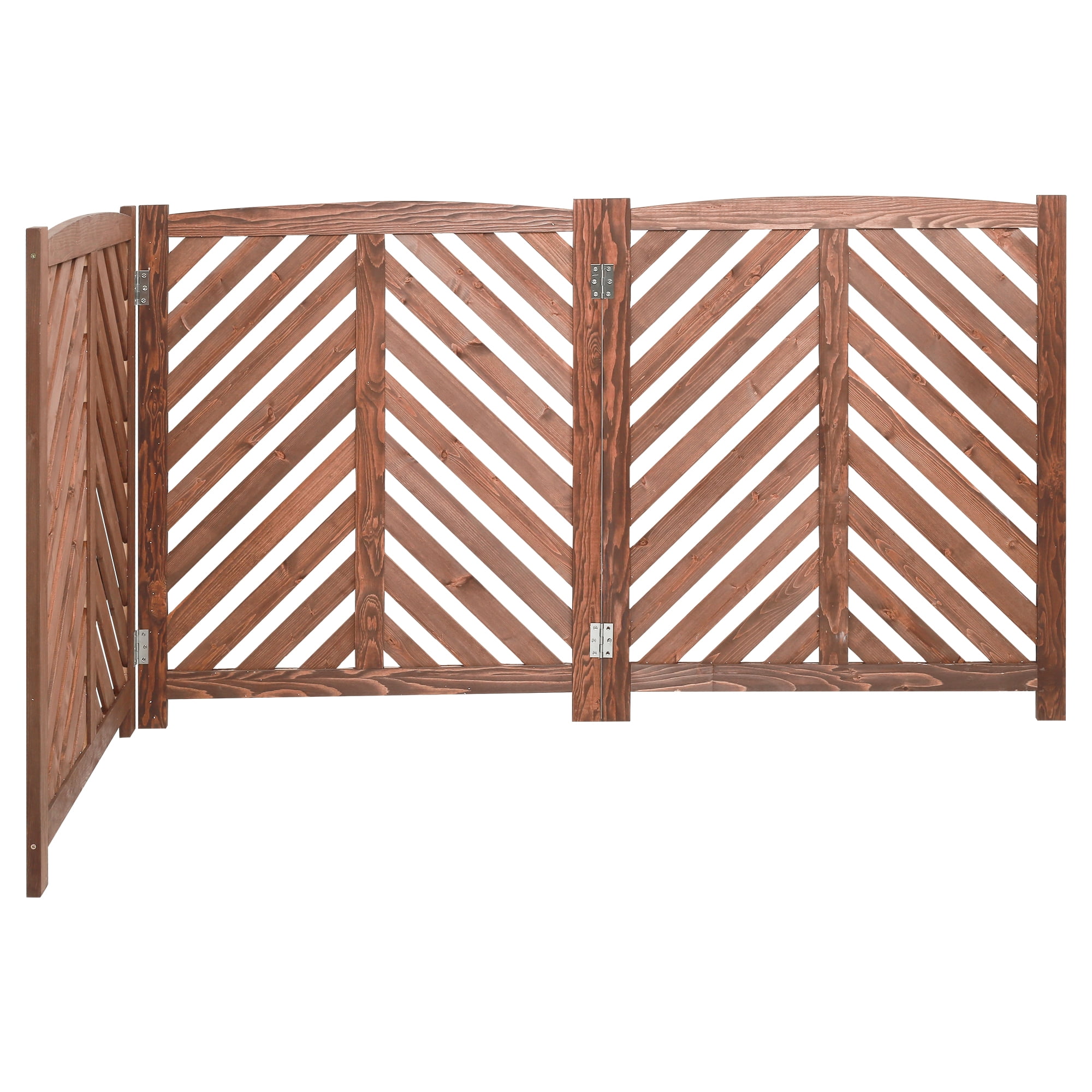 Air Conditioner Fence Screen, Outside Cedar Privacy Fence 3 Panels to Hide AC & Trash Enclosure, 33"W x 38"H