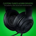 thumbnail image 4 of Razer Kraken X Gaming Headset - 7.1 Surround Sound - Ultra-light - Classic Black, 4 of 7