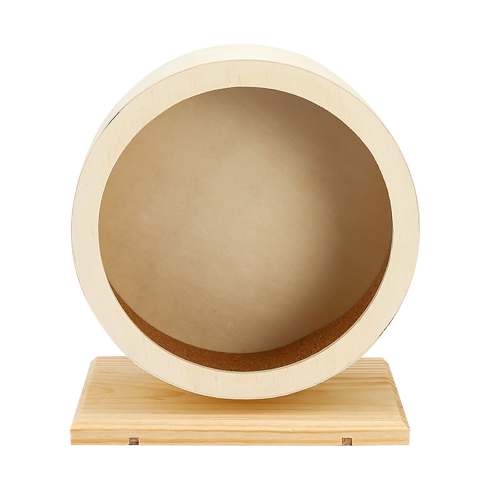 Hemoton Wheel Hamster Running Exercise Hedgehog Wooden 8 Inch Silent