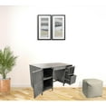 thumbnail image 6 of 56" Gray Metal Computer Desk With Three Drawers, 6 of 7