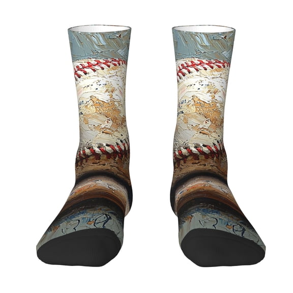 Novelty Funny Crew Socks Casual Crazy Socks for Men Women , Baseball