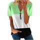 thumbnail image 1 of Blusa informal con cuello en V y manga corta con estampado de verano para mujer con estilo OAVQHLG3B Store  lin121212, 1 of 5