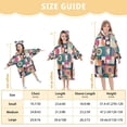 thumbnail image 4 of FORMRS Wearable Blanket Hoodie with Sleeves for Kids Cozy Flannel Sweatshirt, Orange Geometric, 4 of 7