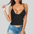 thumbnail image 3 of TKLPEHG Women Tank Tops Crew Neck Strapless Tank Top Sleeveless Blouses Western Outfit for Women Fashion Leisure Lightweight Solid Color Graphic Tee Regular Blouses (Black,S), 3 of 3
