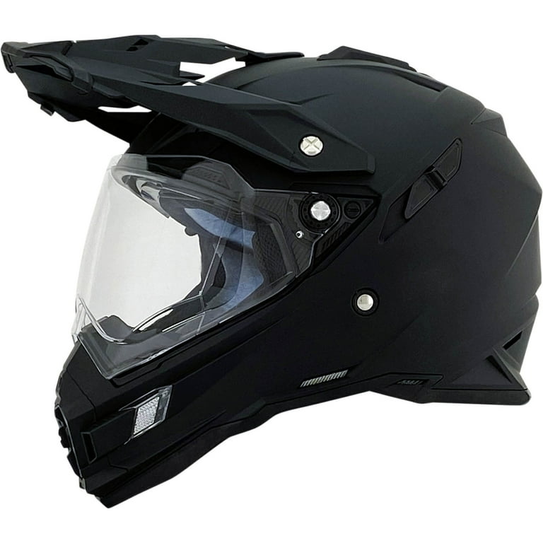 AFX FX 41DS Solid Dual Sport Motorcycle Helmet Flat Black SM