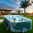 thumbnail image 7 of Devoko 112" Foldable Swimming Pool, Summer Outdoor Inflatable-free Pools for Adults, Kids, Family Pet Dog, Green, 7 of 7