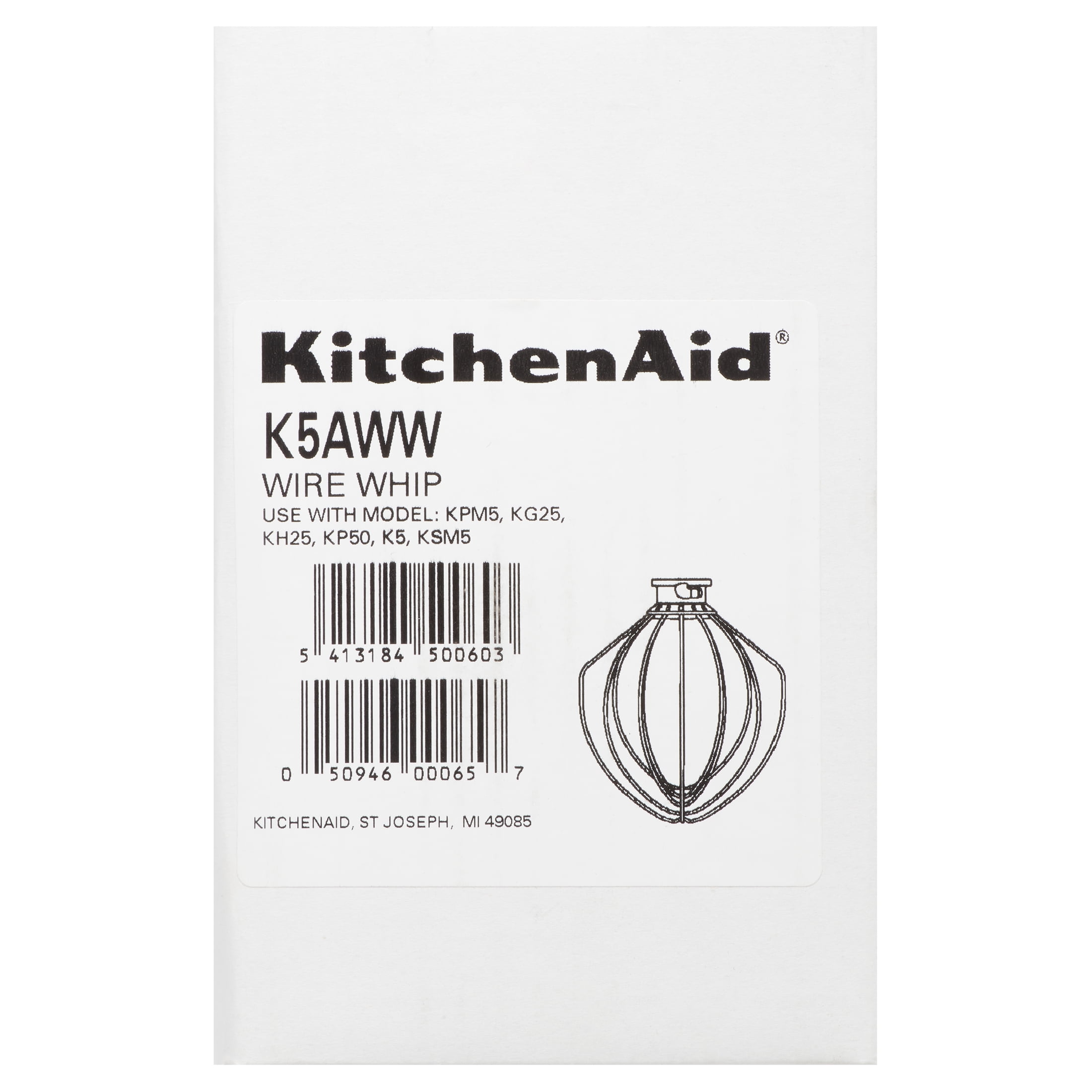 KitchenAid 5-Qt. Bowl-Lift 6-Wire Whip - 050946000657