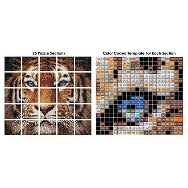 Pix Brix Pixel Art Puzzle Bricks, Mixed Bulk Brix - 1,500 Pieces (500  Light, 500 Medium, 500 Dark) - Interlocking Building Bricks, Create 2D and  3D