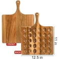 thumbnail image 2 of 30 Holes Reversible Wooden Deviled Egg Platter with Handle, Acacia Wood Deviled Egg Tray Charcuterie Board, Deviled Egg Holder, 17"x13"$$Home Decor, Kitchen, & Other, 2 of 7