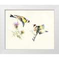 thumbnail image 3 of Hilary Mayes 4x14 White Modern Wood Framed Wall Art Titled - Goldfinches, 3 of 5