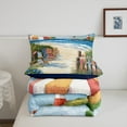 thumbnail image 5 of Erosebridal Summer Beach Bedding Full Comforter Set, Rustic Lodge Cabin Duvet Insert, Reversible 3 Pieces, 5 of 7