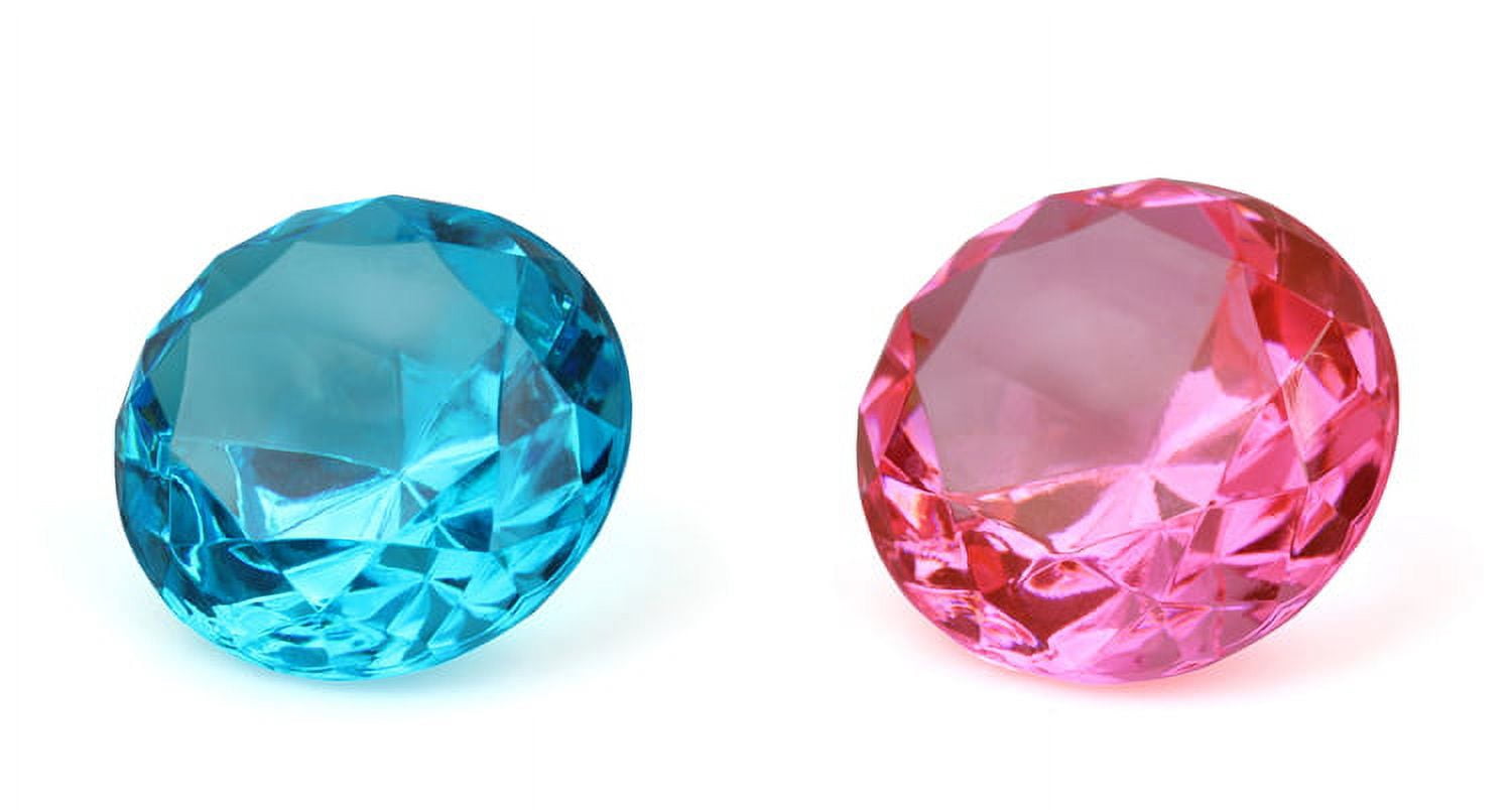 12 beautiful different colored Diamond Shaped Crystal Clear Gems Suits as decoration materiel,Kids treasure