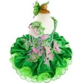 thumbnail image 5 of Jenniferwu Infant Toddler Baby Newborn Little Girl's Pageant Party Birthday Dress G588 Greenpink 12-18M, 5 of 7