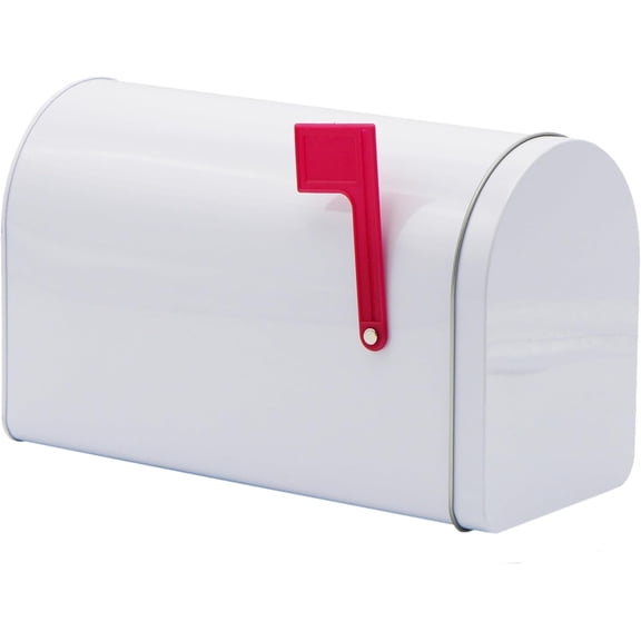 4E's Novelty 9" Tinplate Mailbox Toy for Kids DIY Valentines Card Box Play Mailbox