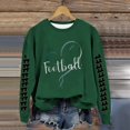 thumbnail image 2 of WEAIXIMIUNG Chandails en Molleton Col Rond Femmes Graphique Plage Jour de Match B Mode Sports Décontracté Manches Longues Col Rond Baseball Chandail en Molleton Football, 2 of 4