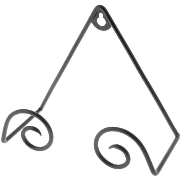 Bard's Black Wrought Iron Wall Mountable Tray or Platter Hanger, 6.25" H x 7.5" W x 3.5" D (For 9.5" - 10.5" Trays or Platters)