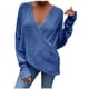 thumbnail image 1 of Suéteres para mujer Suéter de manga larga Pullove con cuello en V Camisa de color sólido de moda Suéter Tops Odeerbi  ODB-3, 1 of 9