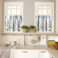 thumbnail image 2 of Floral Windows Valance,Summer Watercolor Forest Flowers Butterfly Print Girls Kids Living Room Kitchen Decorative Curtains Valance 3 Piece Set, 2 of 5