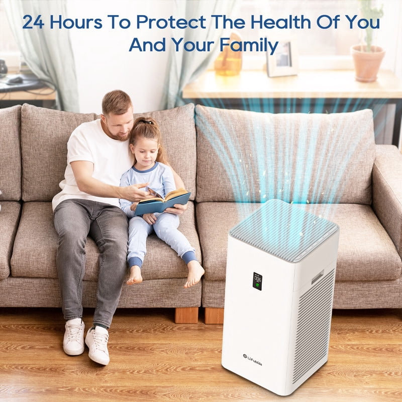 Edendirect 4555 Sq.ft. HEPA - True Whole House Air Purifier in White with Automatic Shutoff and Washable Filter