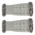 thumbnail image 2 of 2 Pairs Women Winter Warm Knit Fingerless Gloves Hand Thumbhole Arm Warmers Mittens, 2 of 7