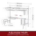 thumbnail image 3 of Escurridor de platos ajustable Sakugi 76-86 cm de 2 niveles, blanco, 3 of 5